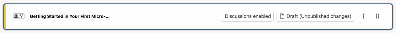The subsection is now renamed. The change is now staged for publish, indicated by the "Draft (Unpublished Changes)" label.
