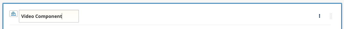 The new title is entered in the top bar of the component editor.