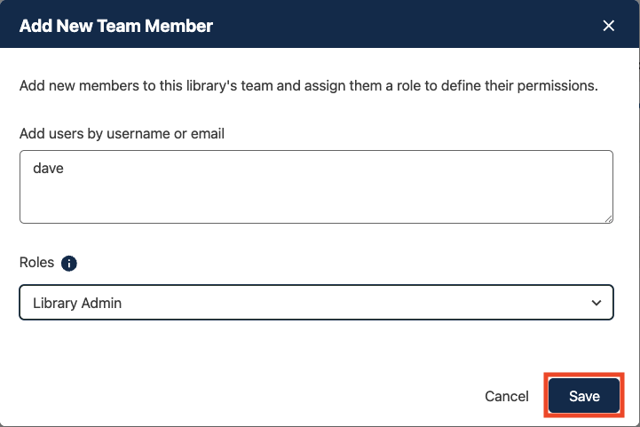 The "Save" button in the Assign Role wizard.